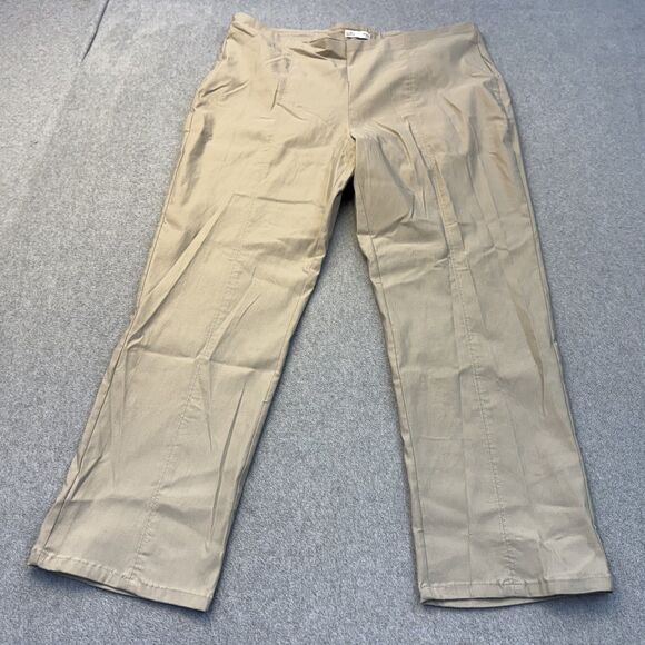 Croft Barrow Pants Women's 20W Beige Pull On Stretch Comfort Mature Straight - Picture 1 of 10